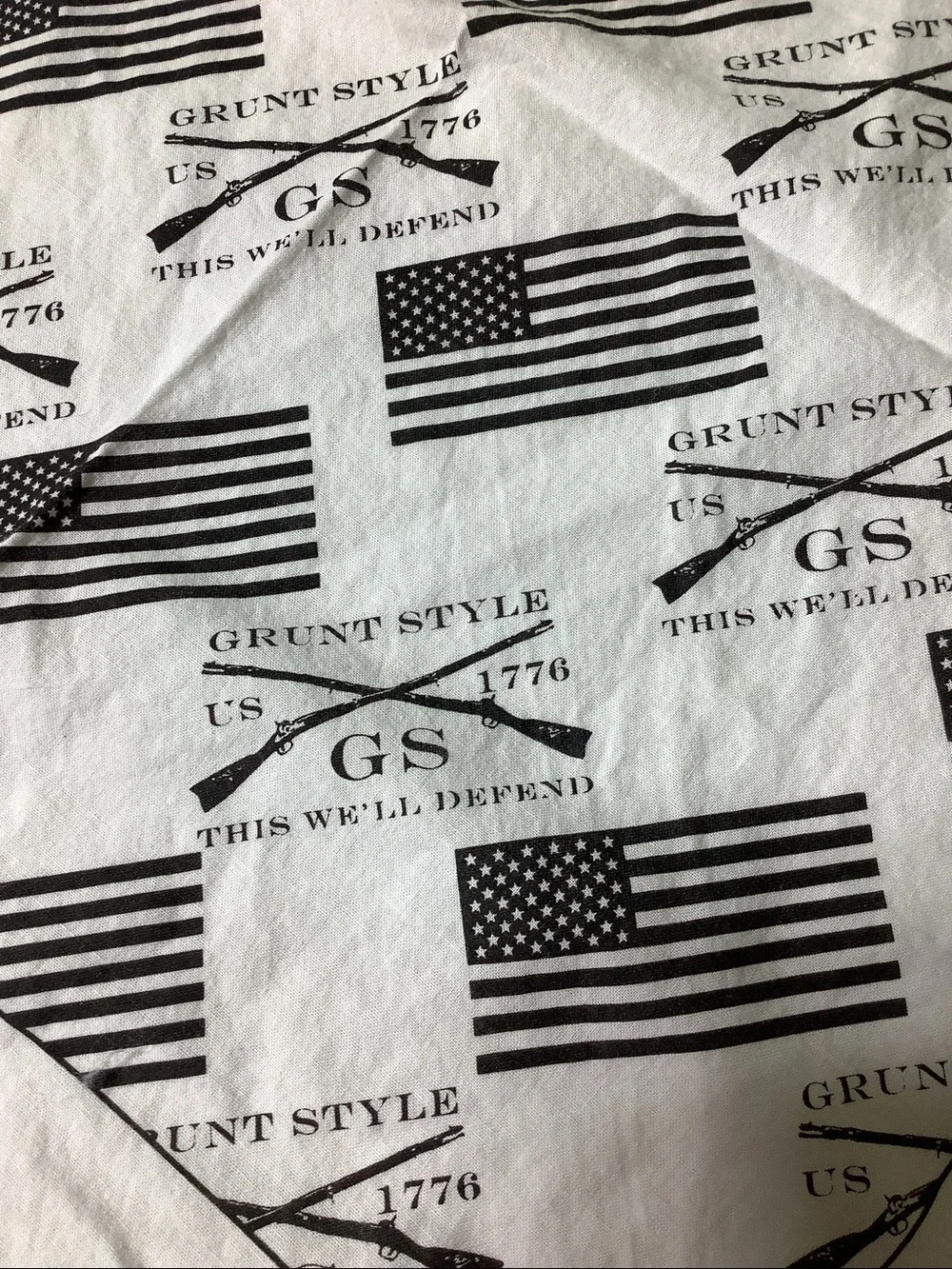 Grunt Style “This We’ll Defend” white bandana